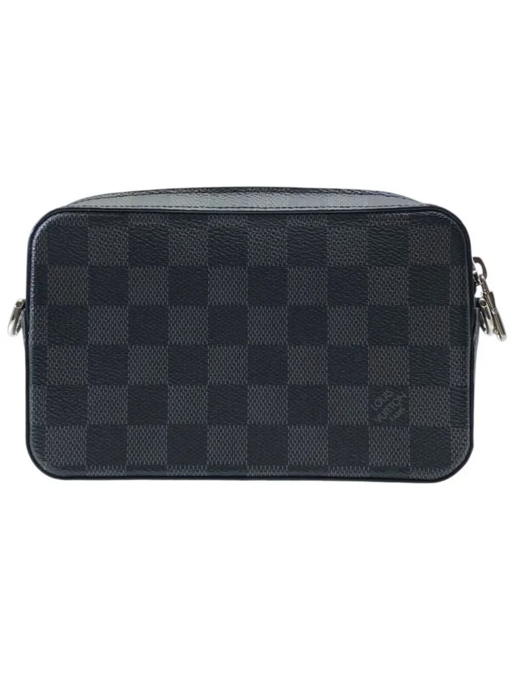 Louis Vuitton Alpha Wearable Wallet Damier Graphite Pouch Black Gray Crossbody